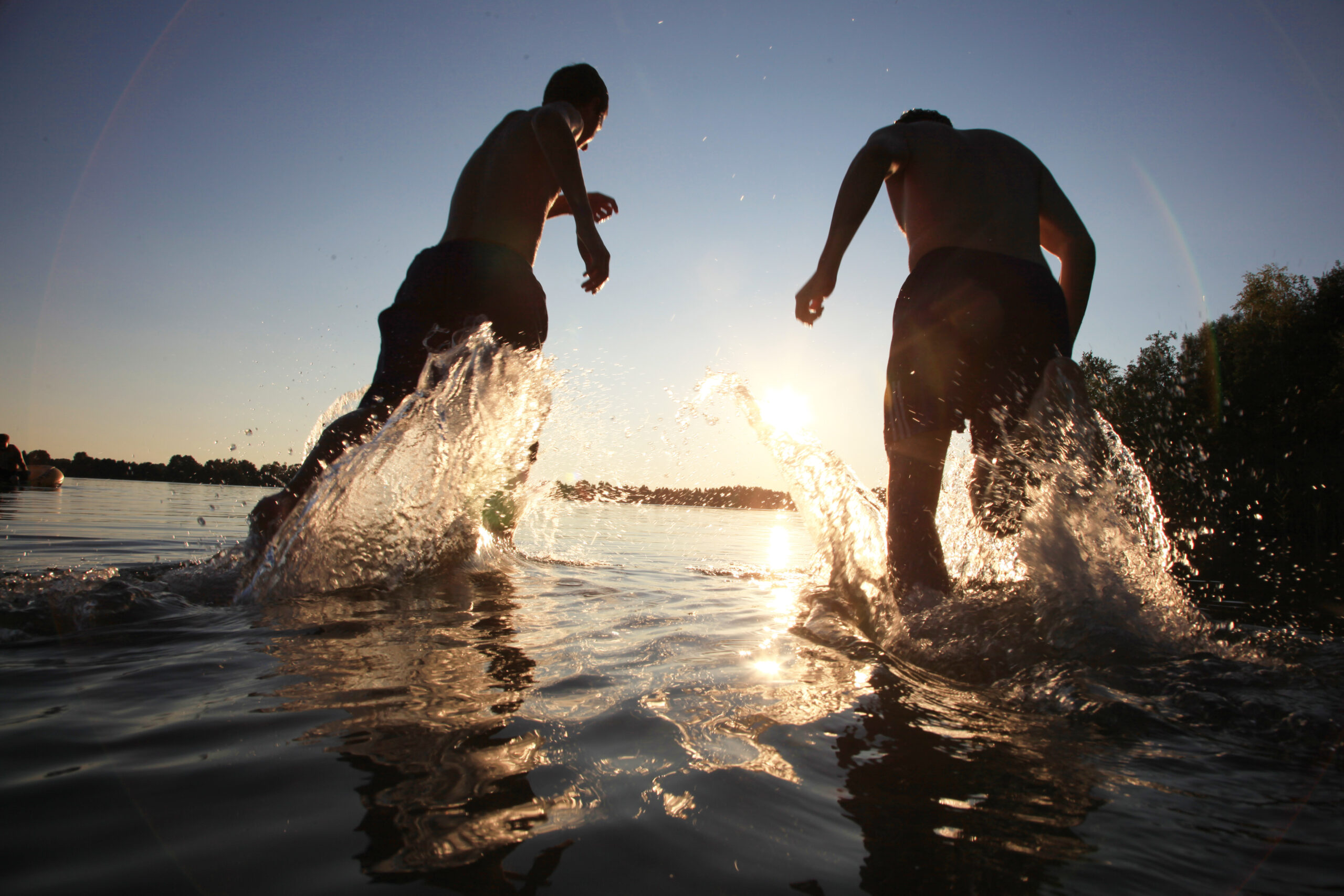 Swimming in lakes and rivers